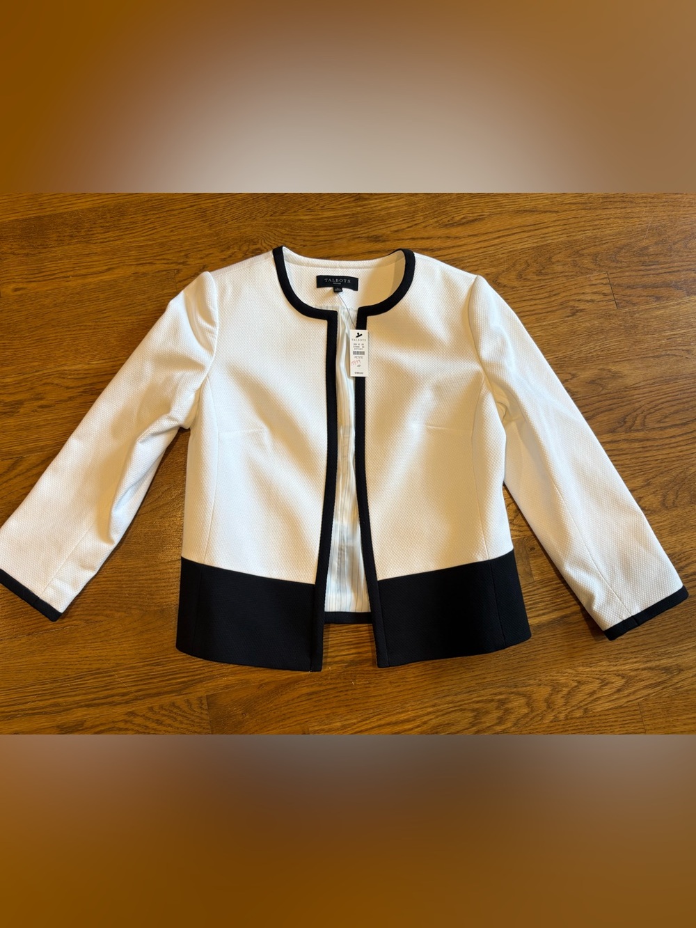 NWT Talbots Textured Color-block Jacket